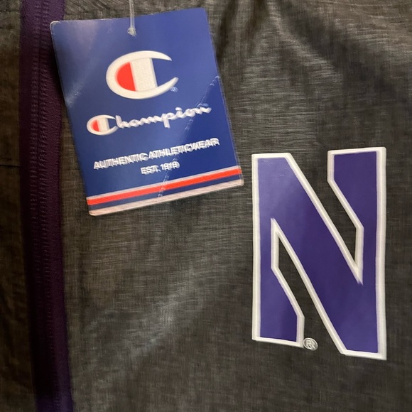 Champion Men's Vest Jacket Northwesten  Sleeveless Golf Black NWT - Picture 3 of 4